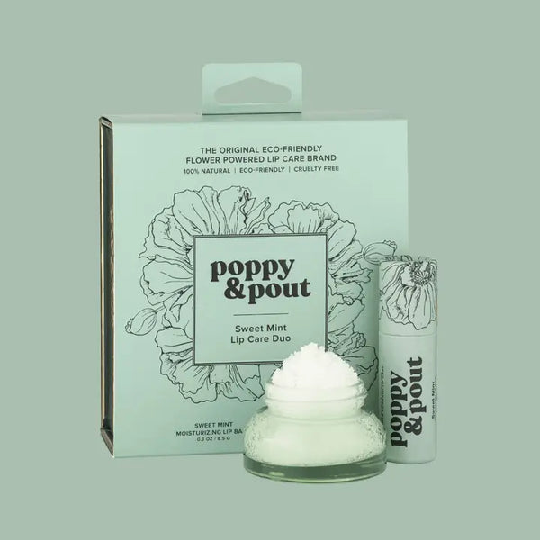 Poppy & Pout Lip Balm And Lip Scrub Set