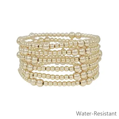 "Eleanor" Beaded Water Resistant Stretch Bracelet