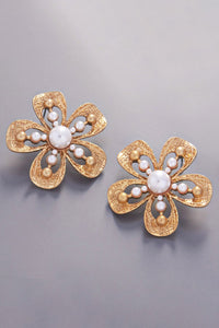 The Story Of Us Pearl Flower Earrings