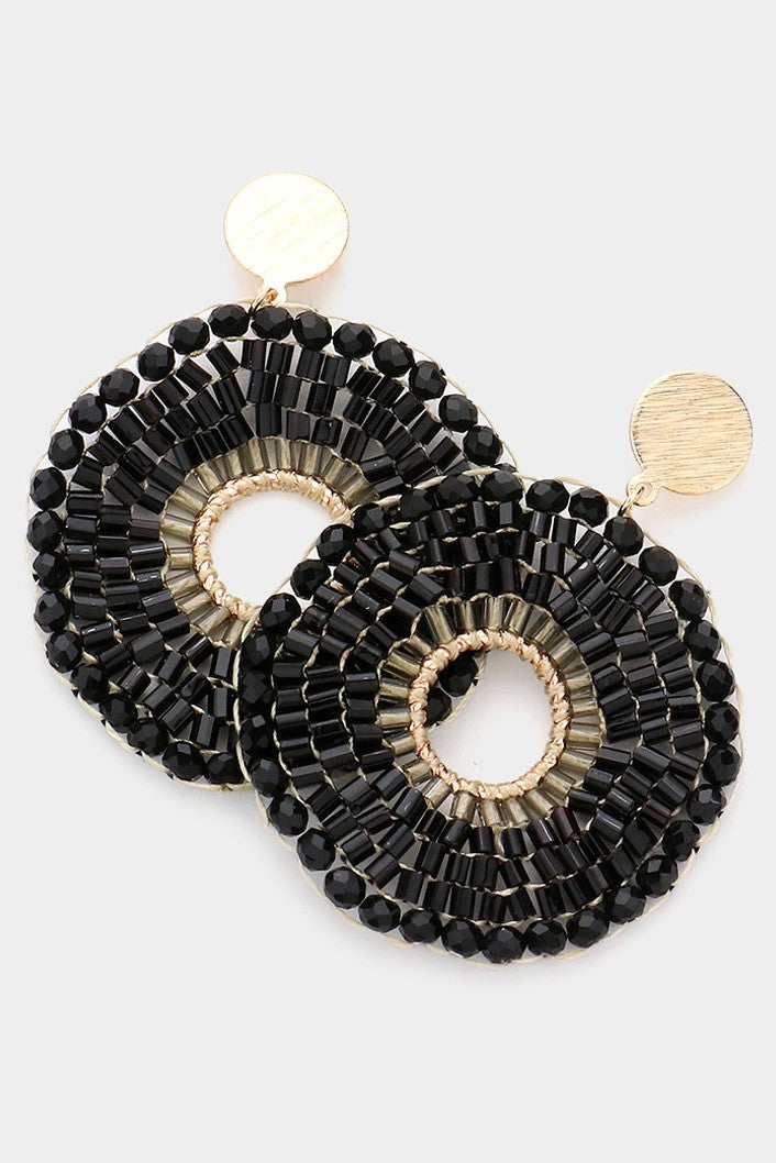 Still The One Beaded Circle Earrings