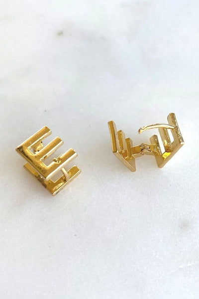 "Jules" Initial Two Sided Stud
