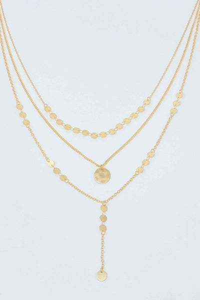 Ellison and Young Disc Drop Layered Necklace