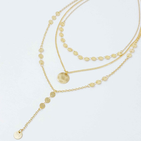Ellison and Young Disc Drop Layered Necklace