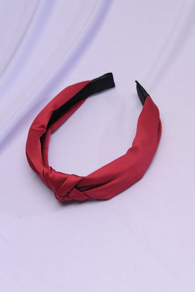 Wide Knotted Satin Hair Band