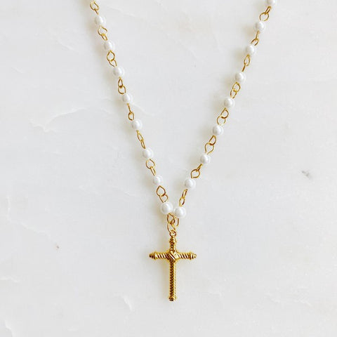 Ellison + Young Cabled Cross Necklace