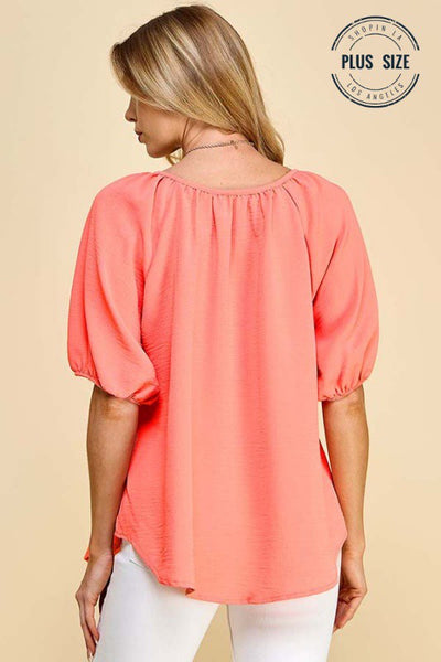 Plus Lost In Thought Woven Top