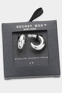 Secret Box Hoop Earrings
