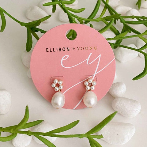 Ellison + Young Blooming Pearls Dangle Earrings