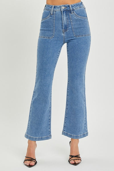 Risen "Jo" High Rise Ankle Flare Jeans