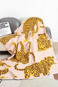 Leopard Brushed Microfiber Throw Blanket