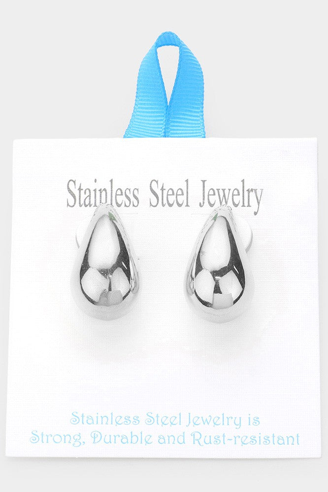 Can't Stop Your Shine Curved Teardrop Earrings