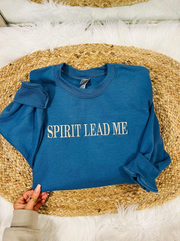 Spirit Lead Me Simple Embroidered Sweatshirt
