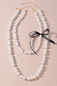 Double the Charm Pearl Necklace Set
