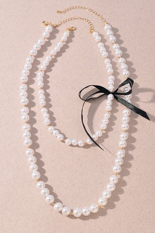 Double the Charm Pearl Necklace Set