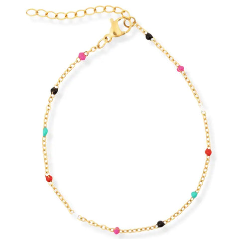 Ellie Vail "Gwen" Colorful Dainty Enamel Beaded Bracelet