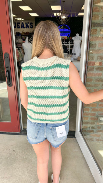Over The Moon Sleeveless Sweater Top