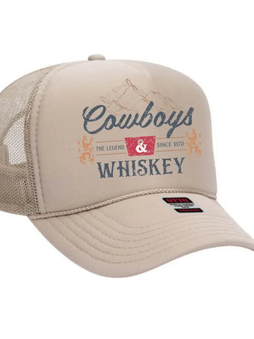 Cowboys and Whiskey Trucker Hat