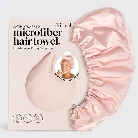 KITSCH Satin-Wrapped Hair Towel