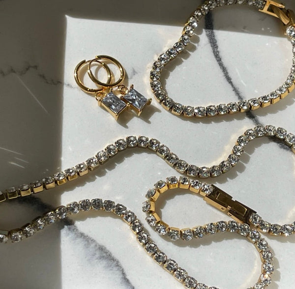Ellie Vail "Chantel" Baguette Huggie Hoop Earring
